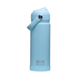 Acqua Flip Sip & Go! Double Wall Insulated Stainless Steel Water Bottle Seafoam Blue 18 oz