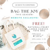 NaturallyBaby Canvas Tote Bag - Large