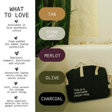 NEW! New Earth Washable Laptop Paper Bag - Large - Stone Grey