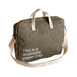 NEW! New Earth Washable Laptop Paper Bag - Large - Olive