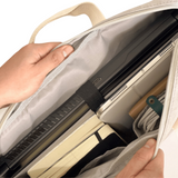 NEW! New Earth Washable Laptop Paper Bag - Large - Stone Grey
