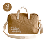 NEW! New Earth Washable Laptop Paper Bag - Medium - Tan