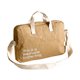 NEW! New Earth Washable Laptop Paper Bag - Medium - Tan