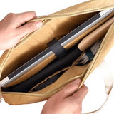 NEW! New Earth Washable Laptop Paper Bag - Medium - Tan
