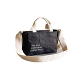 New Earth Washable Paper Bag- Mini Sling - Charcoal