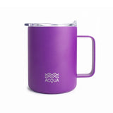 Acqua Stainless Steel Mug with Handle, 375ml Double-Wall Vacuum Insulated with Lid