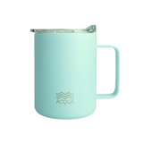 Acqua Stainless Steel Mug with Handle, 375ml Double-Wall Vacuum Insulated with Lid