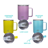 Acqua Stainless Steel Mug with Handle 2.0, 375ml Double-Wall Vacuum Insulated-NEW LID!