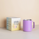 Acqua Stainless Steel Mug with Handle 2.0, 375ml Double-Wall Vacuum Insulated-NEW LID!