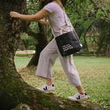 New Earth EcoCraft Washable Sling Bag - Black Charcoal (with zipper)