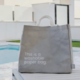 New Earth EcoCraft Washable Paper Bag - Medium - Stone Grey