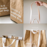New Earth EcoCraft Washable Paper Bag - Large - Tan