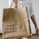 New Earth EcoCraft Washable Paper Bag - Large - Tan