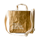New Earth EcoCraft Washable Sling Bag - Tan (with zipper)