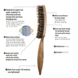 Yao Strong Boar Bristle Brush (For Thick Hair Type Shiny/Vibrant Less Dry Hair)