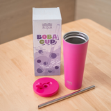 ACQUA BOBA CUP 2.0 STAINLESS STEEL REUSABLE ECO-TRAVEL INSULATED TUMBLER (590 ML)