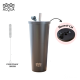 ACQUA BOBA CUP 2.0 STAINLESS STEEL REUSABLE ECO-TRAVEL INSULATED TUMBLER (590 ML)