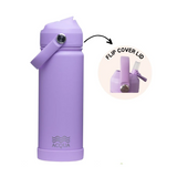 Acqua Flip Sip & Go! Double Wall Insulated Stainless Steel Water Bottle Lush Lilac 18 oz