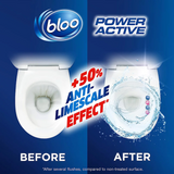 Bloo Power Active Clear Water Toilet Rim Block, Flowers x2 - Clean toilet bowl with every flush