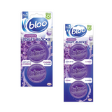 Bloo Toilet Blocks Lavender with Long Lasting Anti-Limescale Cleaning, Foaming & Purple Water