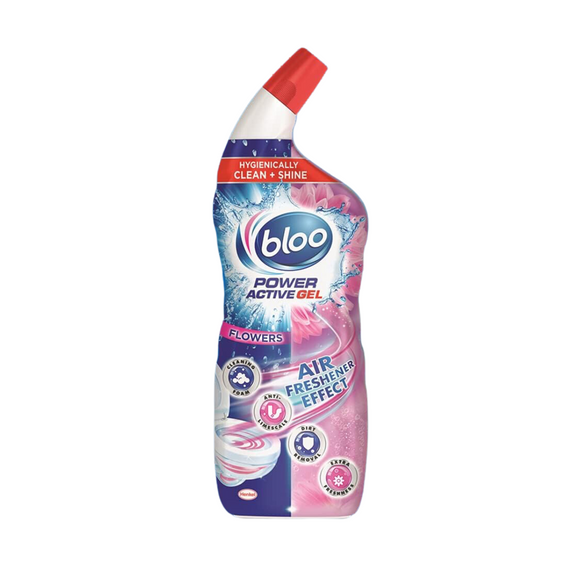 Bloo Power Active Gel Toilet Cleaner,  Fresh Flowers with Anti-Limescale - 700ml