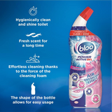 Bloo Power Active Gel Toilet Cleaner,  Fresh Flowers with Anti-Limescale - 700ml