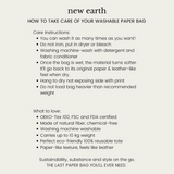 New Earth Washable Paper Bag- Mini Sling - Charcoal