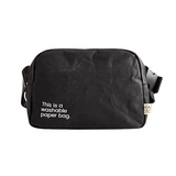 NEW! New Earth Fanny Pack Washable Paper Bag - Charcoal Black