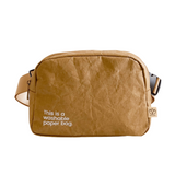 NEW! New Earth Fanny Pack Washable Paper Bag - Tan