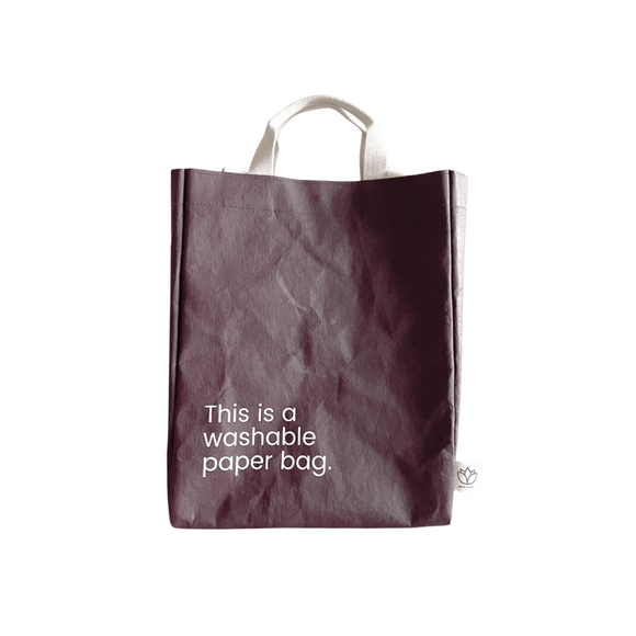[NOW AVAILABLE] New Earth EcoCraft Washable Paper Bag - Small - Merlot