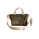 New Earth Washable Paper Bag - Mini Sling - Olive