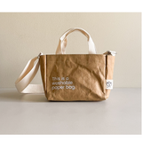 NEW! New Earth Washable Paper Bag - Mini Sling - Tan