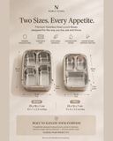 Noble Vessel Premium Lunch Box - Stainless and Leak-Proof | Nourish Trio (Off White)