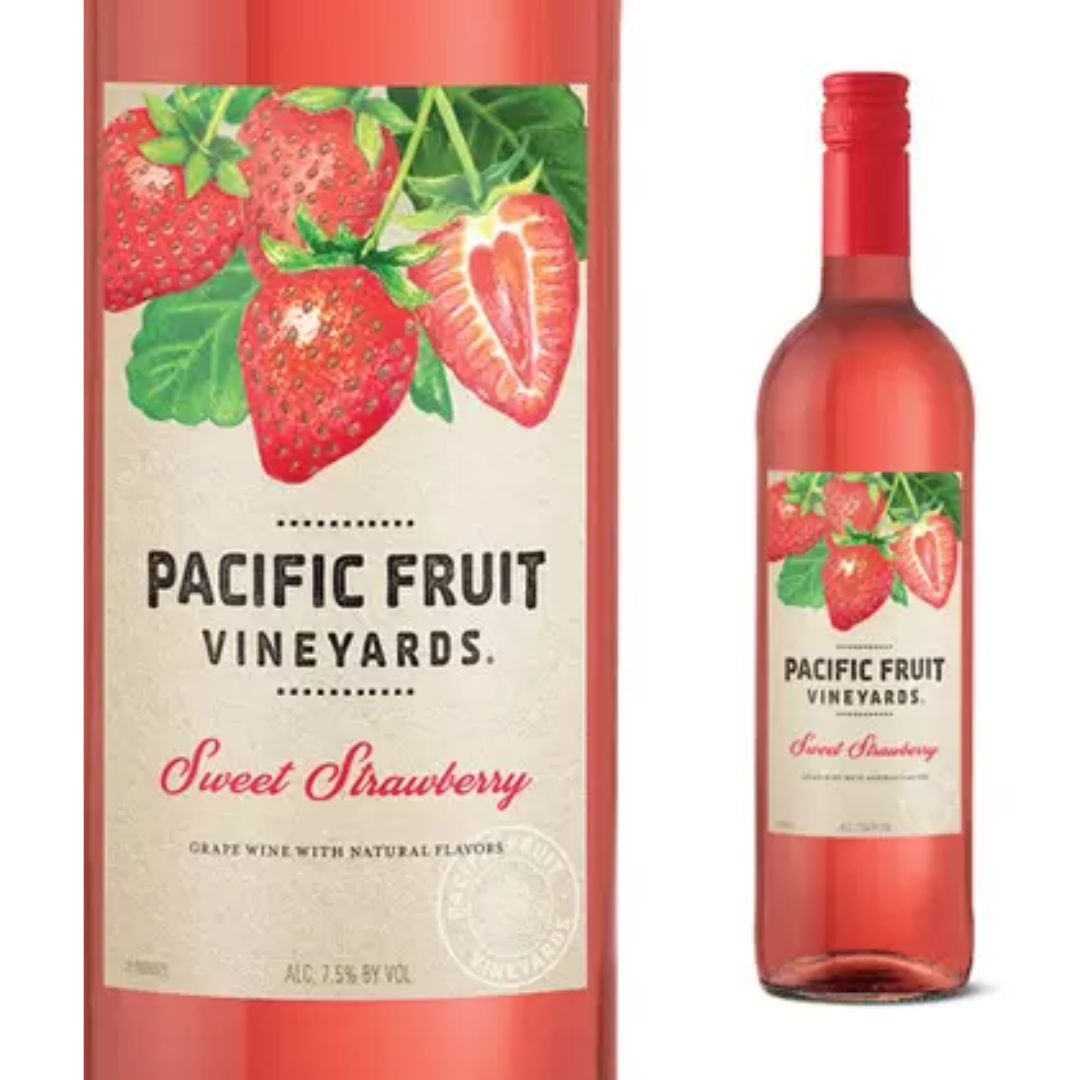 Pacific Fruit Vineyards Sweet Strawberry Wine 750ml NATURALLYBABYPH CO.