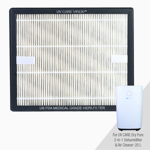 Replacement Medical Grade HEPA Filter For The UV Care Dry Pure 2-In-1 Dehumidifier & AIr Cleaner: 20L