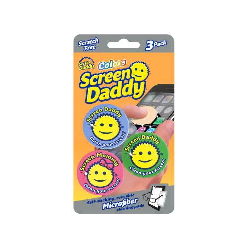 Scrub Daddy Screen Daddy 3ct - Multi-use Microfiber Cleaning Pads for Electronic Screens - Reusable and Washable