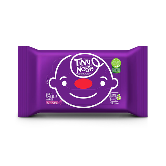 Tiny Nose Natural Saline Baby Wet Wipes - Grapes (20s)