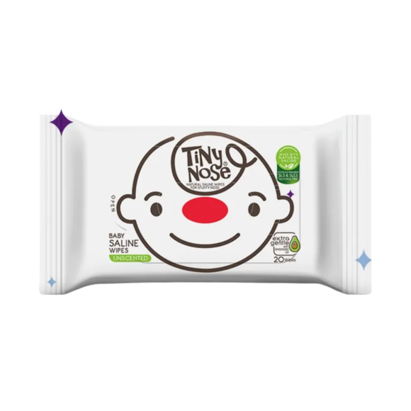 Tiny Nose Natural Saline Baby Wet Wipes - Unscented (20s)
