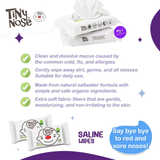 Tiny Nose Natural Saline Baby Wet Wipes - Unscented (20s)