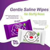 Tiny Nose Natural Saline Baby Wet Wipes - Unscented (20s)