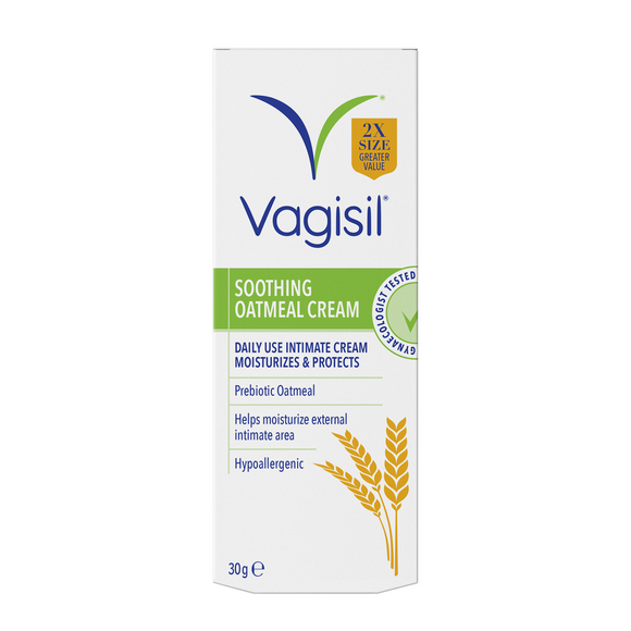 Vagisil Soothing Oatmeal Female Intimate Cream - 30g (New Bigger Size!)