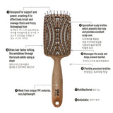 Yao Strong Hair Brush Wooden Texture For Thick / Curly / Frizzy (Buhaghag) Hair
