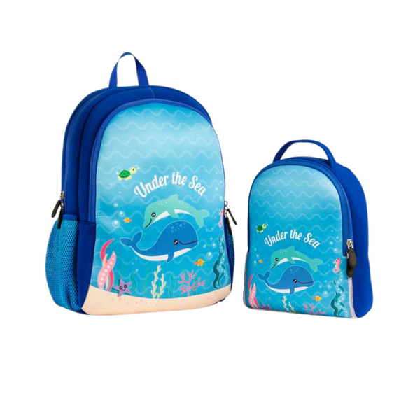 Qrose Academy Series Under The Sea - Backpack & Lunch Bag Bundle