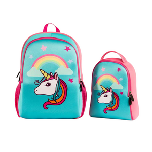 Qrose Academy Series Rainbow Unicorn - Backpack & Lunch Bag Bundle