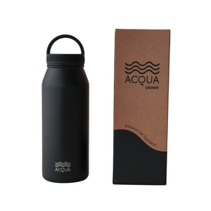 Acqua Bottle Classic 975ml in Charcoal Black