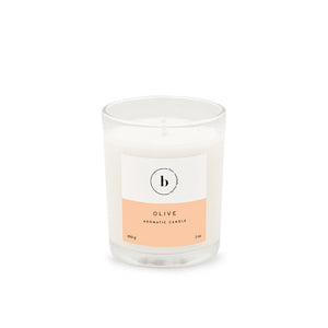 Bare Essentials Manila Soy Aromatic Candles - Glass - Olive