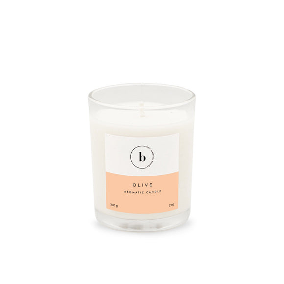 Bare Essentials Manila Soy Aromatic Candles - Glass - Olive