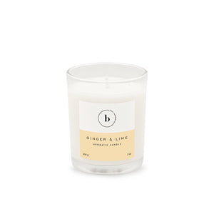 Bare Essentials Manila Soy Aromatic Candles - Glass - Ginger & Lime