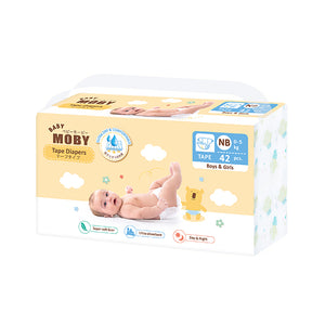 Baby Moby Chlorine-Free Tape Diaper (Newborn)