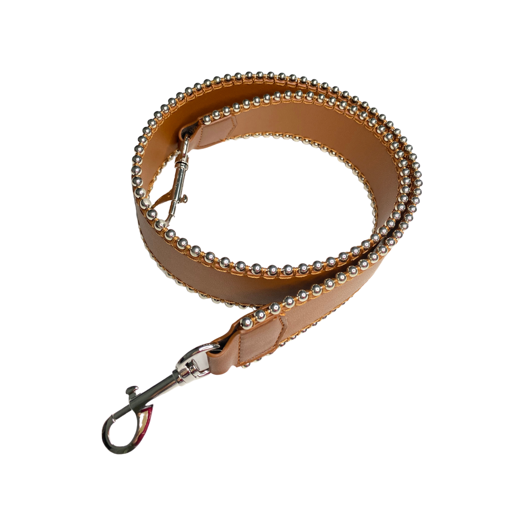 BagstrapsPH Fashionable Bag Strap Wide Side Studded Tan NATURALLYBABYPH CO